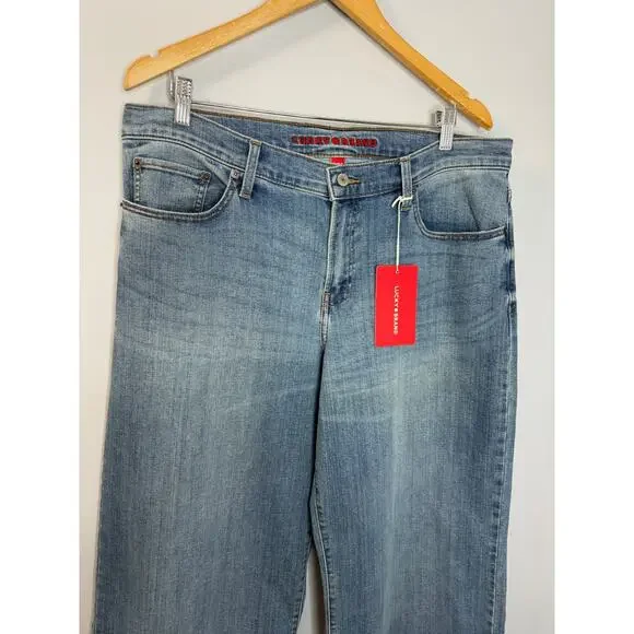 Lucky Brand Mid Rise Sweet Wide Leg Jeans Women's 14/32 Moonlit Mist Wash New - Picture 3 of 15